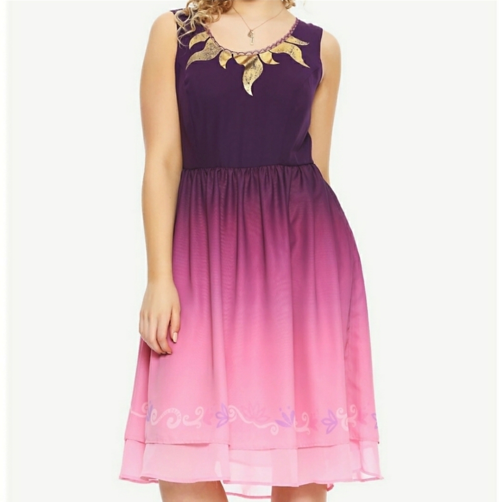 Repunzle ombre chiffon dress